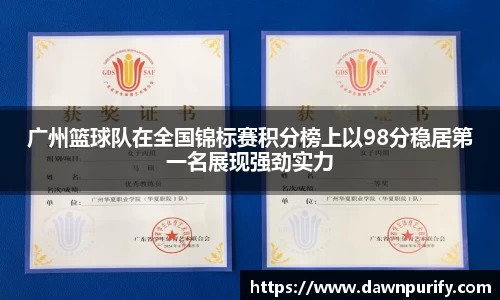 广州篮球队在全国锦标赛积分榜上以98分稳居第一名展现强劲实力